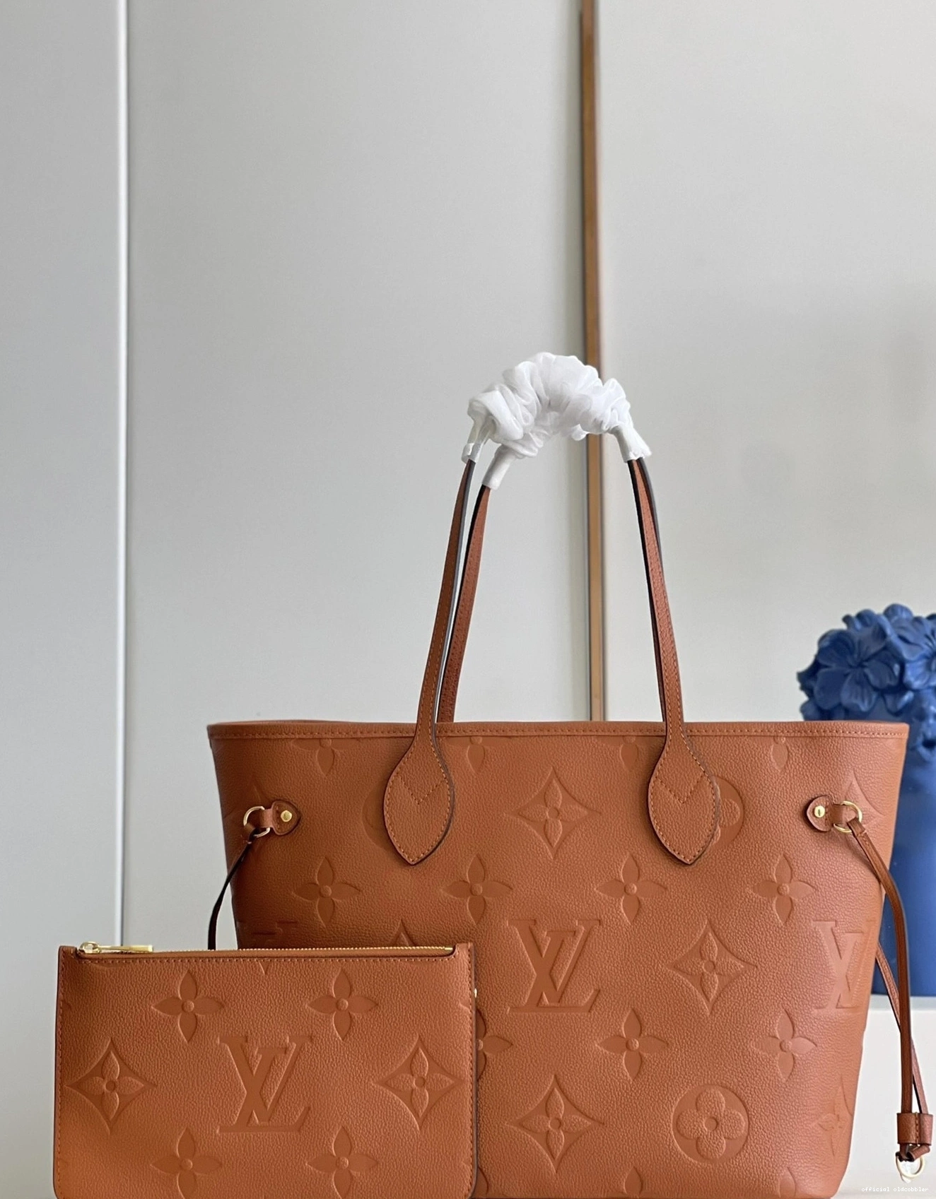 Official oldcobbler VUITTON MM LOUIS NEVERFULL 0806